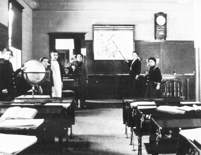 Alma Starck instructing in Holy Ghost School