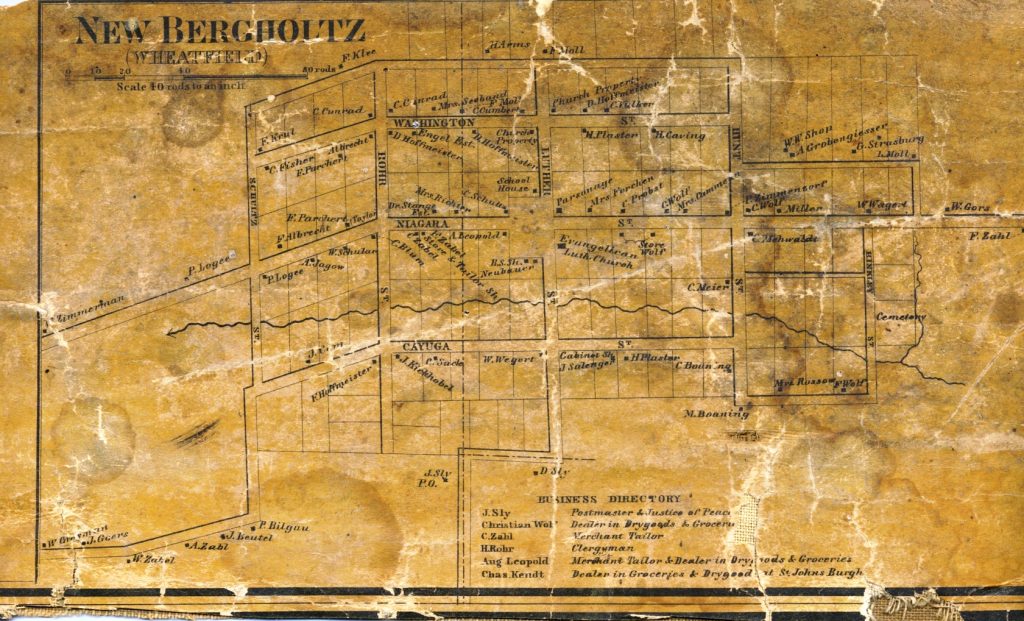 Early map of Bergholz (circa 1850's)