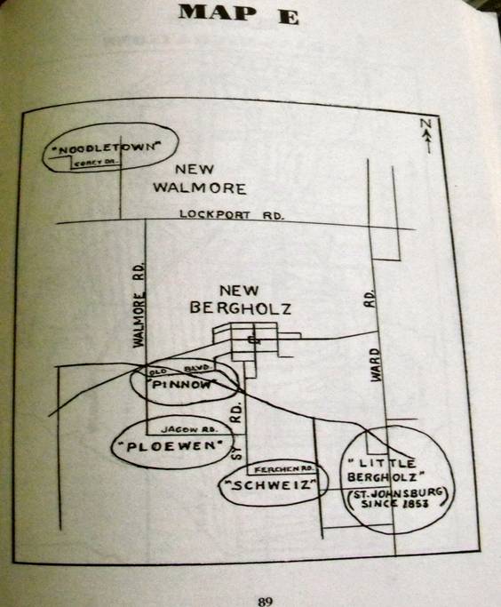 Photocopy of Historical Map of Bergholz, NY
